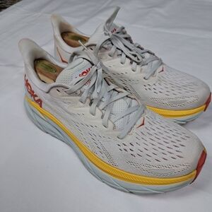 Hoka One One Clifton 8 Shoes Mens Size 9.5 Gray Running Sneakers 1119393 NCBDB